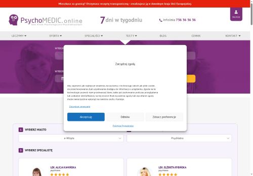 NZOZ PSYCHOMEDIC.PL KLINIKA PSYCHOLOGICZNO-PSYCHIATRYCZNA Michał Niewiński